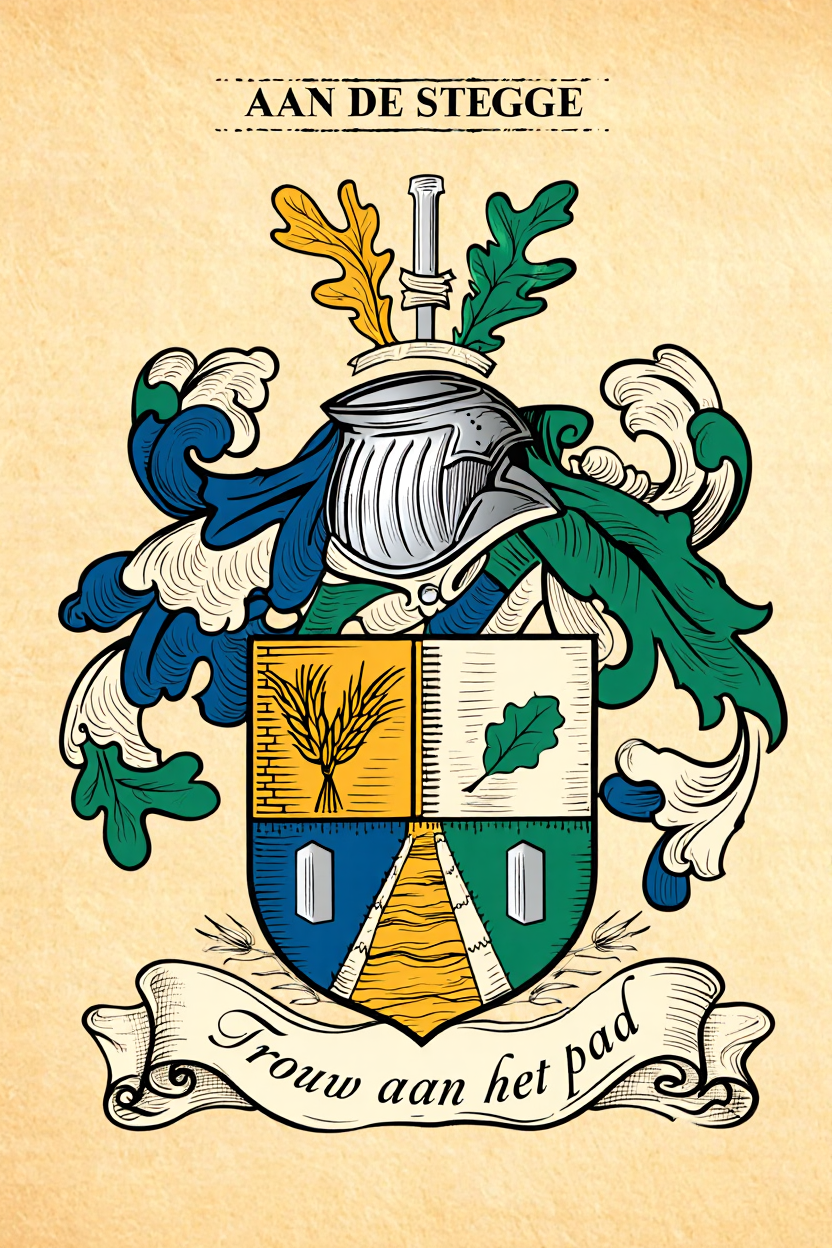 Familiewapen van de achternaam AAN DE STEGGE (vergrendeld)