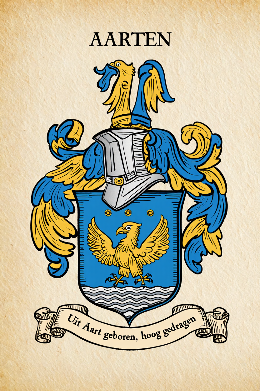 Familiewapen van de achternaam AARTEN (vergrendeld)