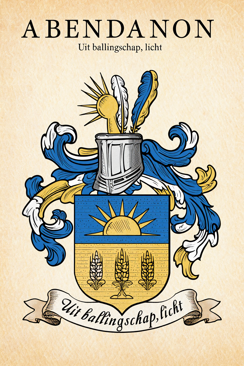 Familiewapen van de achternaam ABENDANON