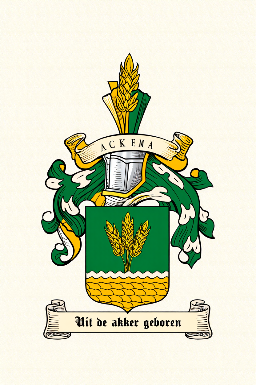 Familiewapen van de achternaam ACKEMA (vergrendeld)