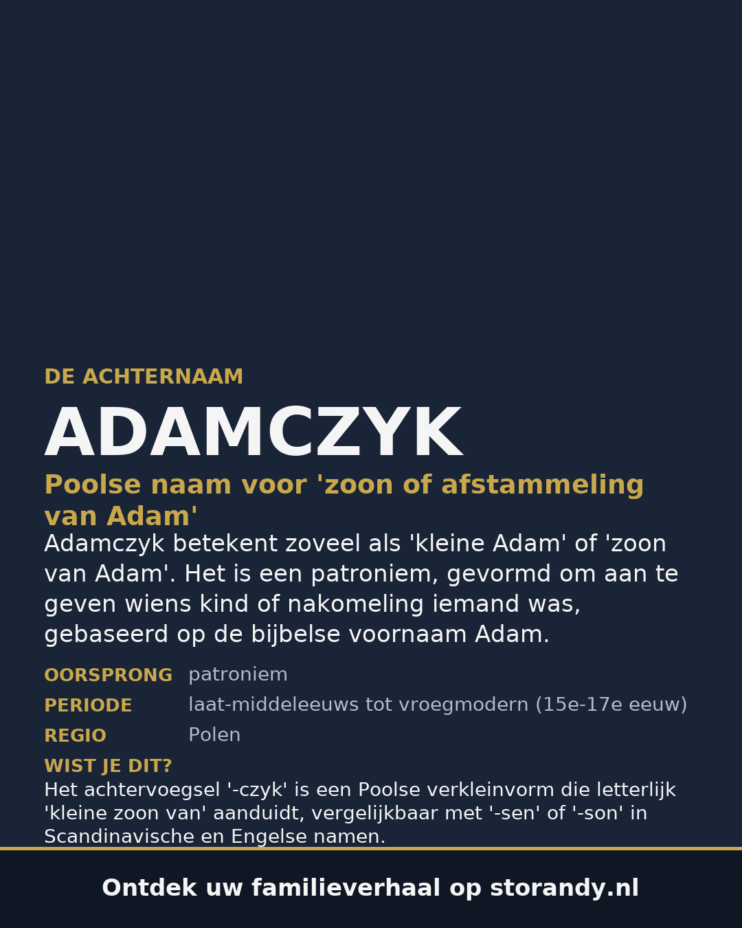Familiewapen van de achternaam ADAMCZYK