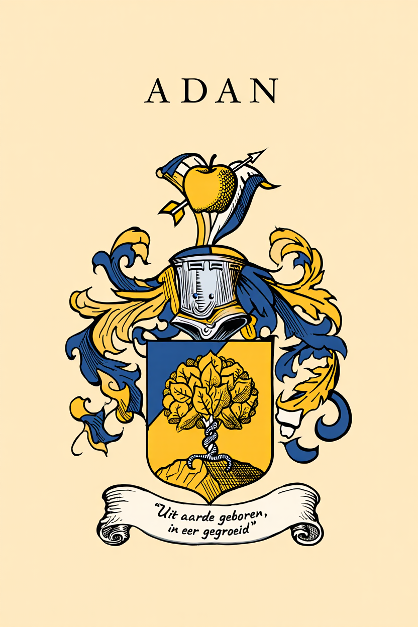 Familiewapen van de achternaam ADAN (vergrendeld)