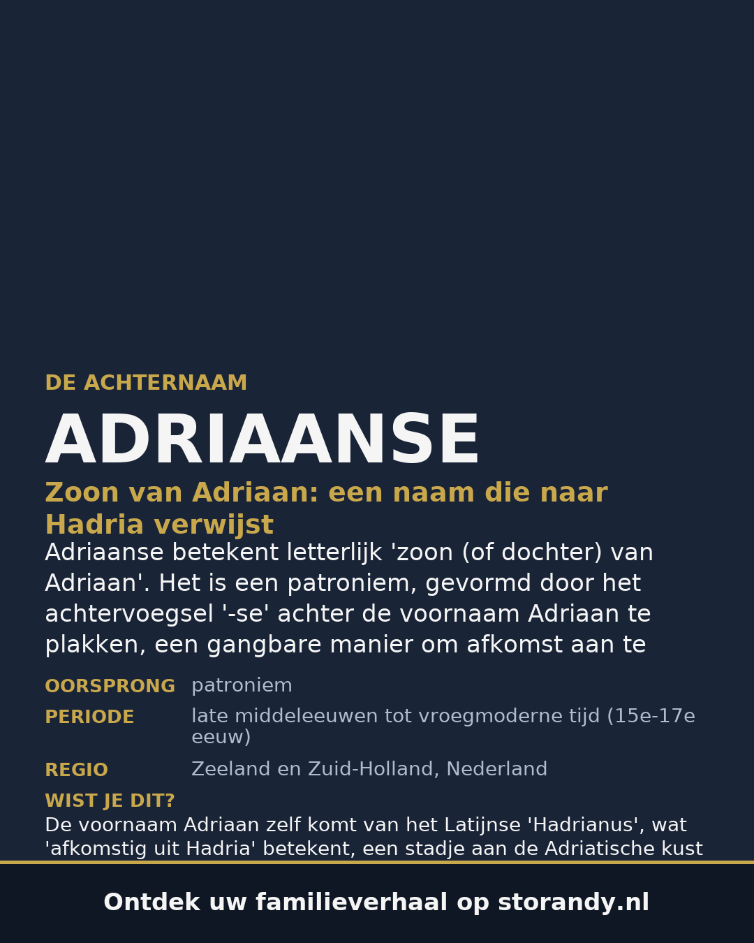 Familiewapen van de achternaam ADRIAANSE