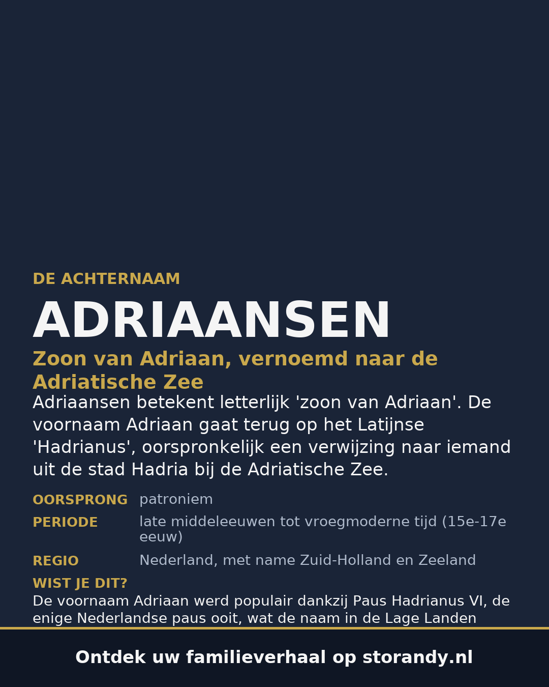 Familiewapen van de achternaam ADRIAANSEN