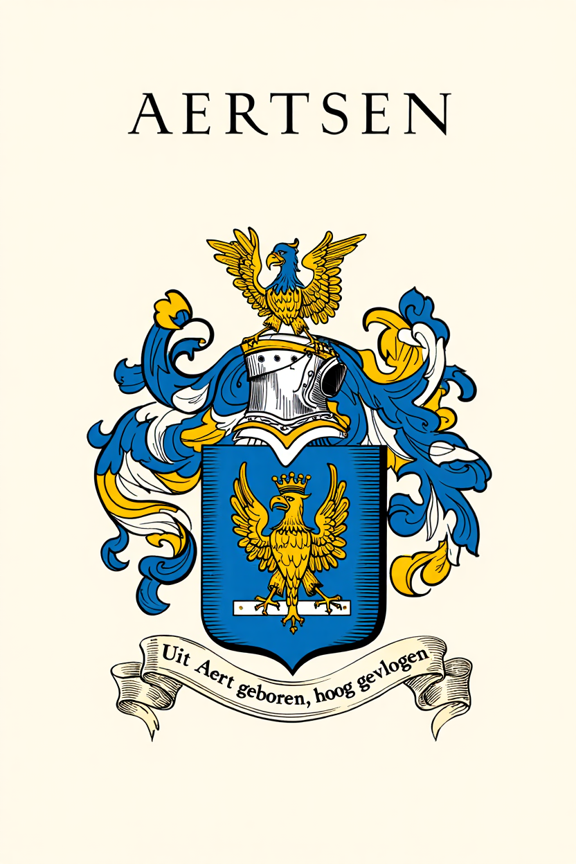 Familiewapen van de achternaam AERTSEN (vergrendeld)
