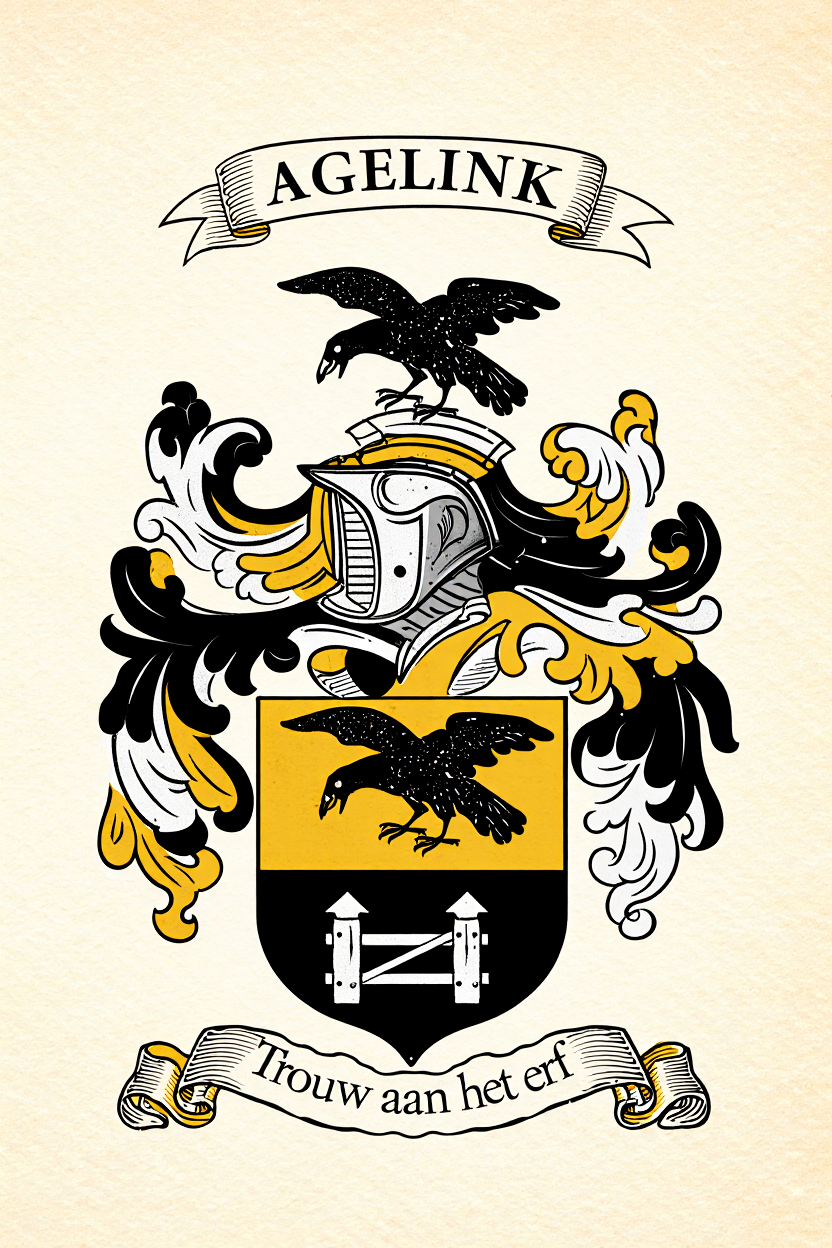 Familiewapen van de achternaam AGELINK (vergrendeld)