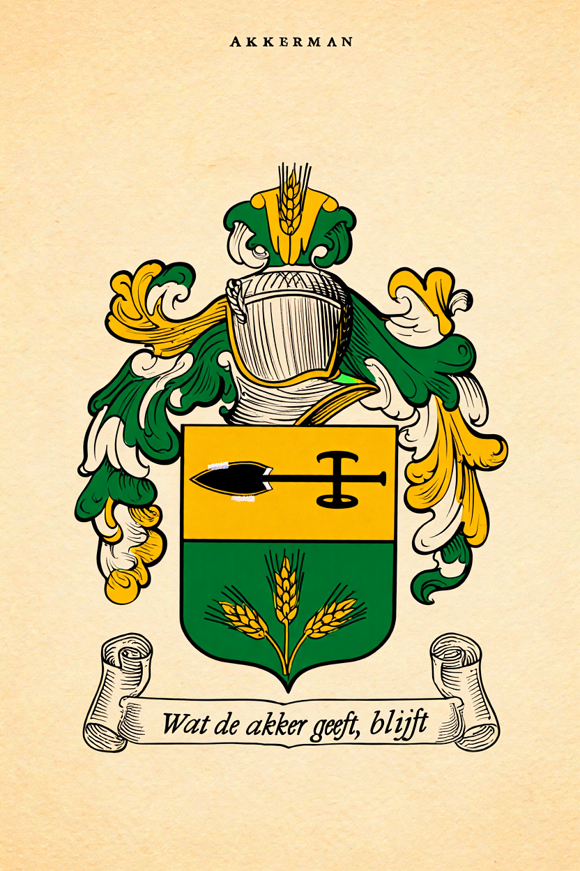 Familiewapen van de achternaam AKKERMAN