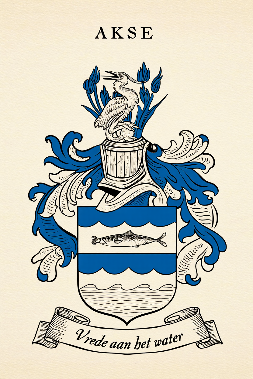 Familiewapen van de achternaam AKSE (vergrendeld)