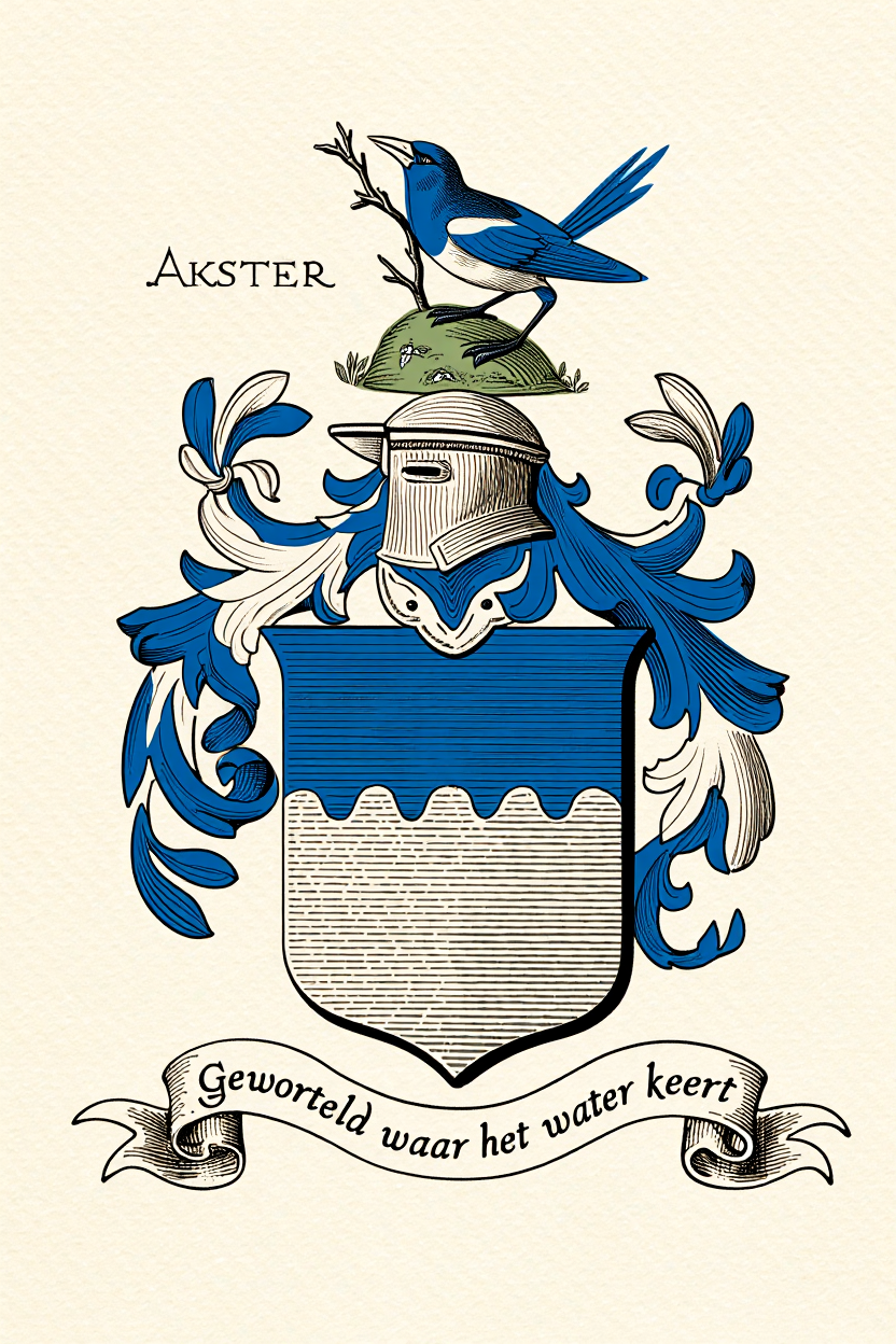 Familiewapen van de achternaam AKSTER (vergrendeld)