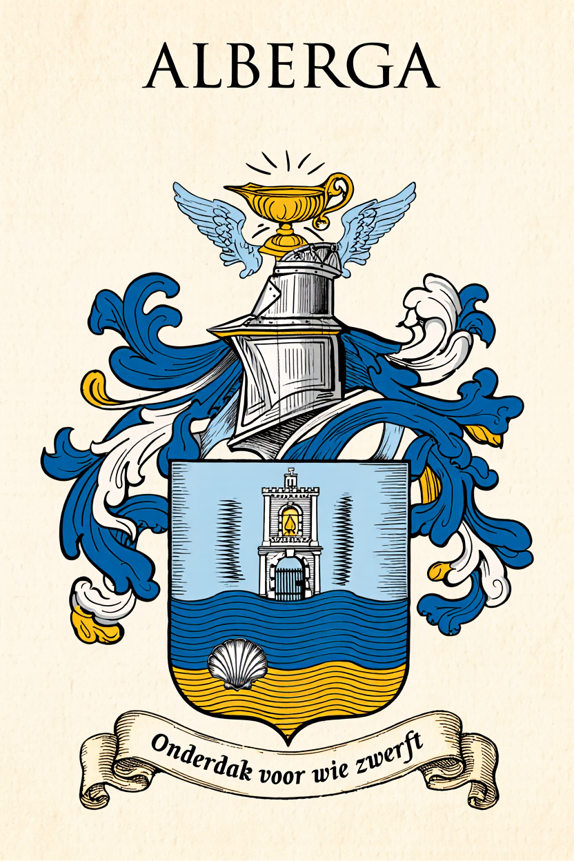 Familiewapen van de achternaam ALBERGA (vergrendeld)