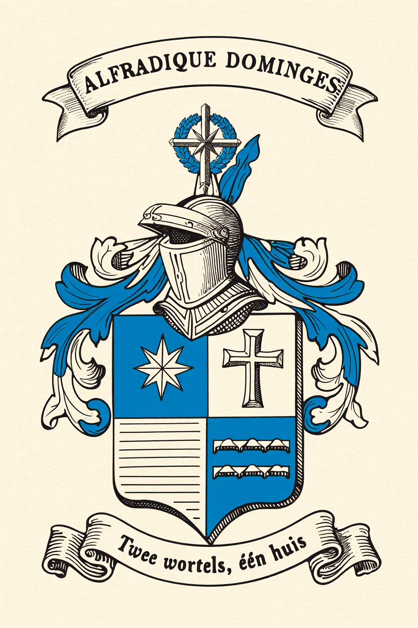 Familiewapen van de achternaam ALFRADIQUE DOMINGES (vergrendeld)
