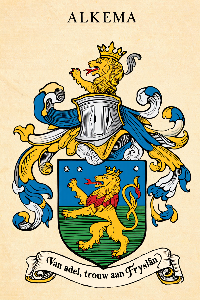 Familiewapen van de achternaam ALKEMA