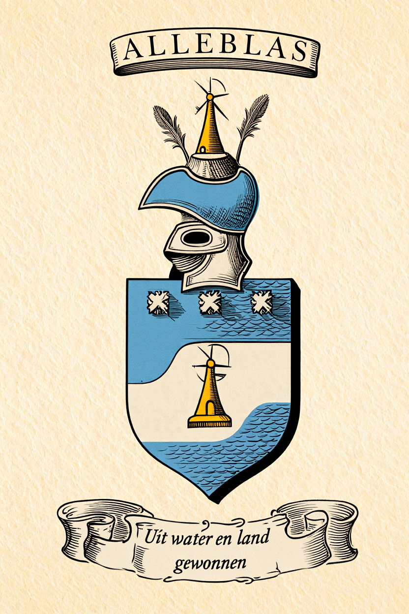 Familiewapen van de achternaam ALLEBLAS (vergrendeld)