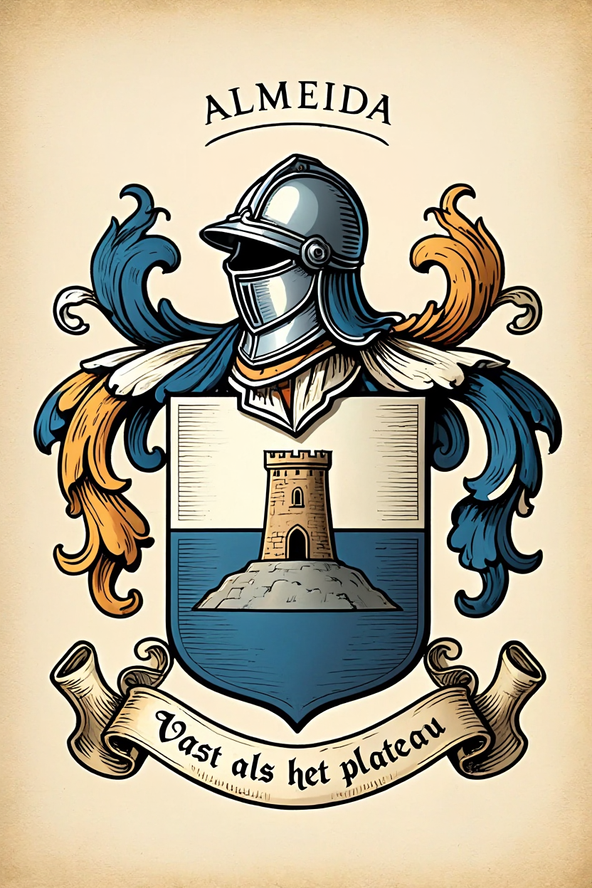 Familiewapen van de achternaam ALMEIDA (vergrendeld)