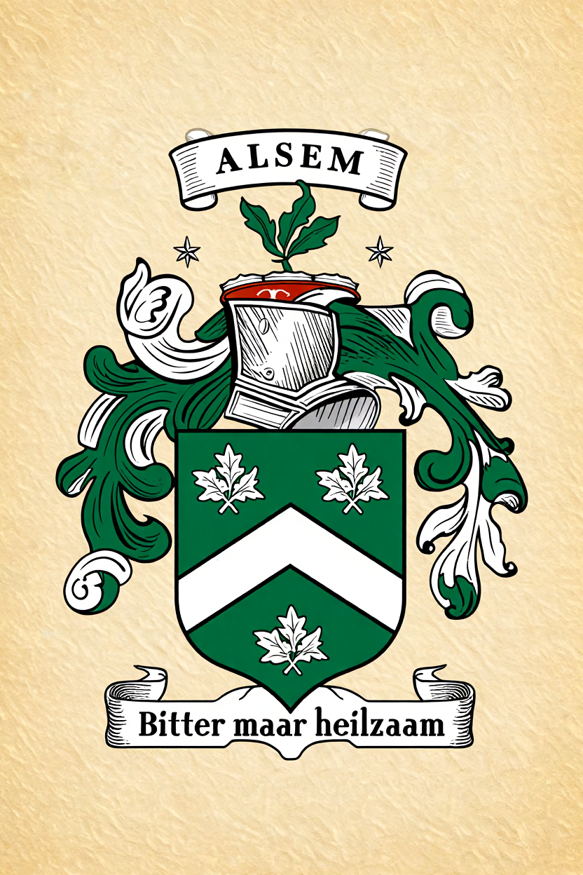 Familiewapen van de achternaam ALSEM (vergrendeld)