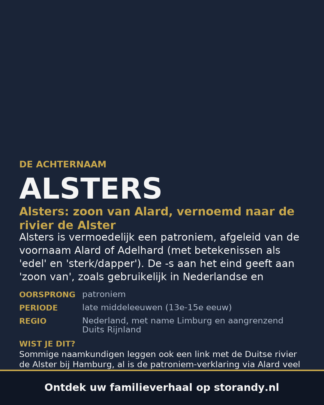 Familiewapen van de achternaam ALSTERS