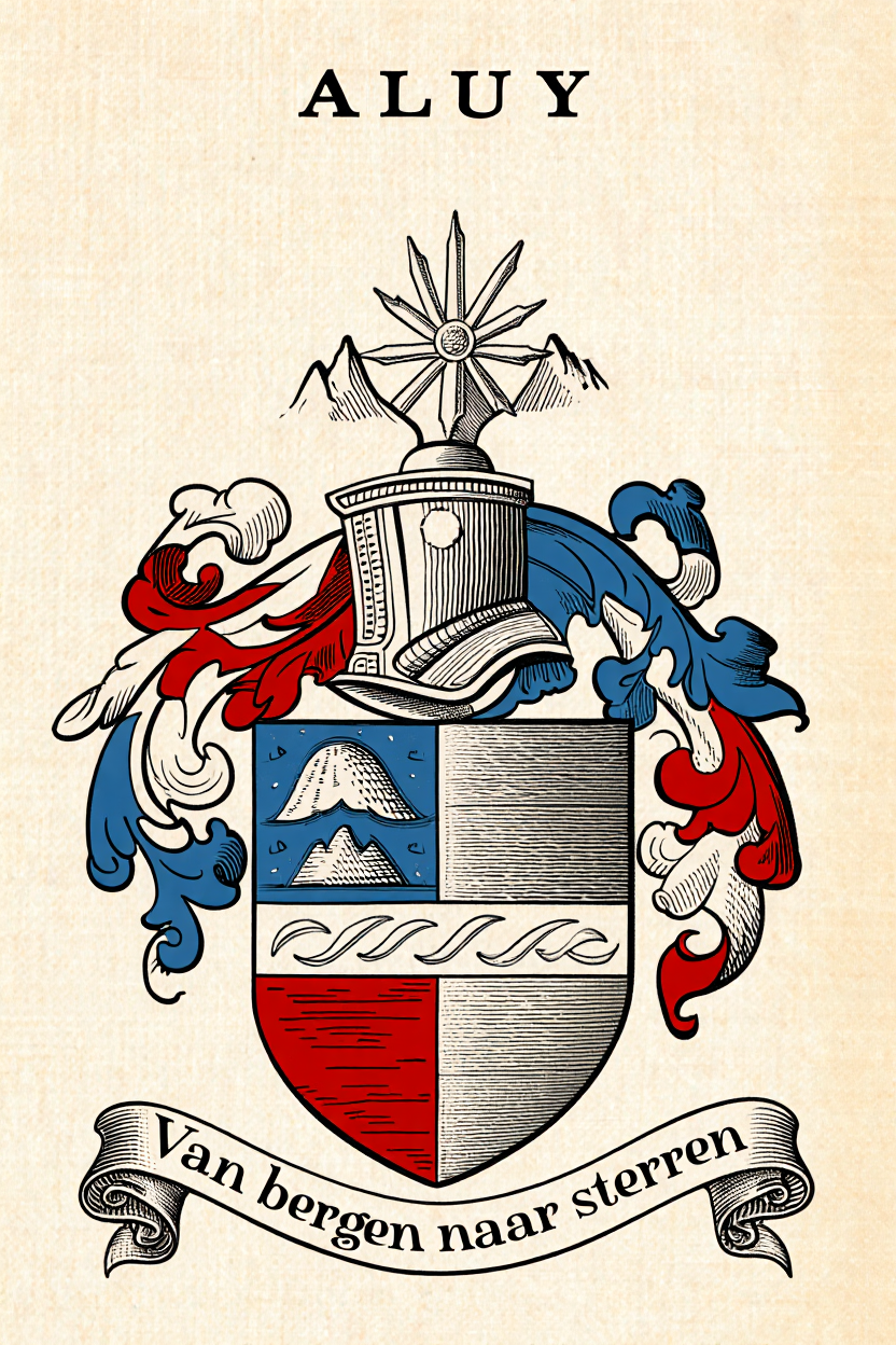 Familiewapen van de achternaam ALUY (vergrendeld)