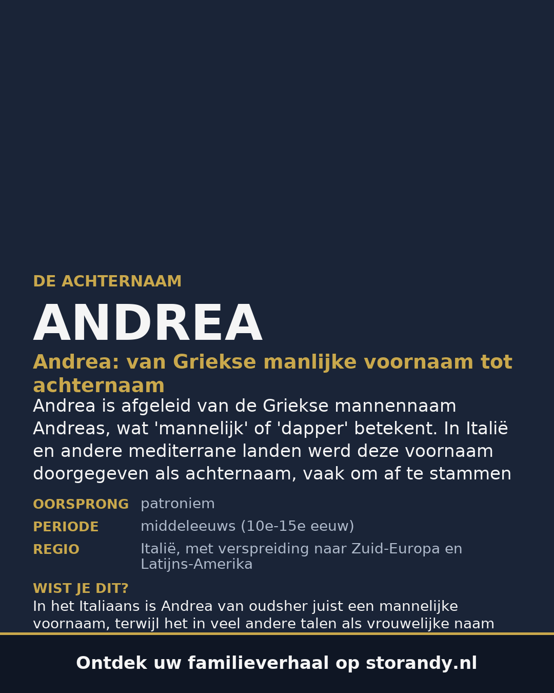 Familiewapen van de achternaam ANDREA (vergrendeld)