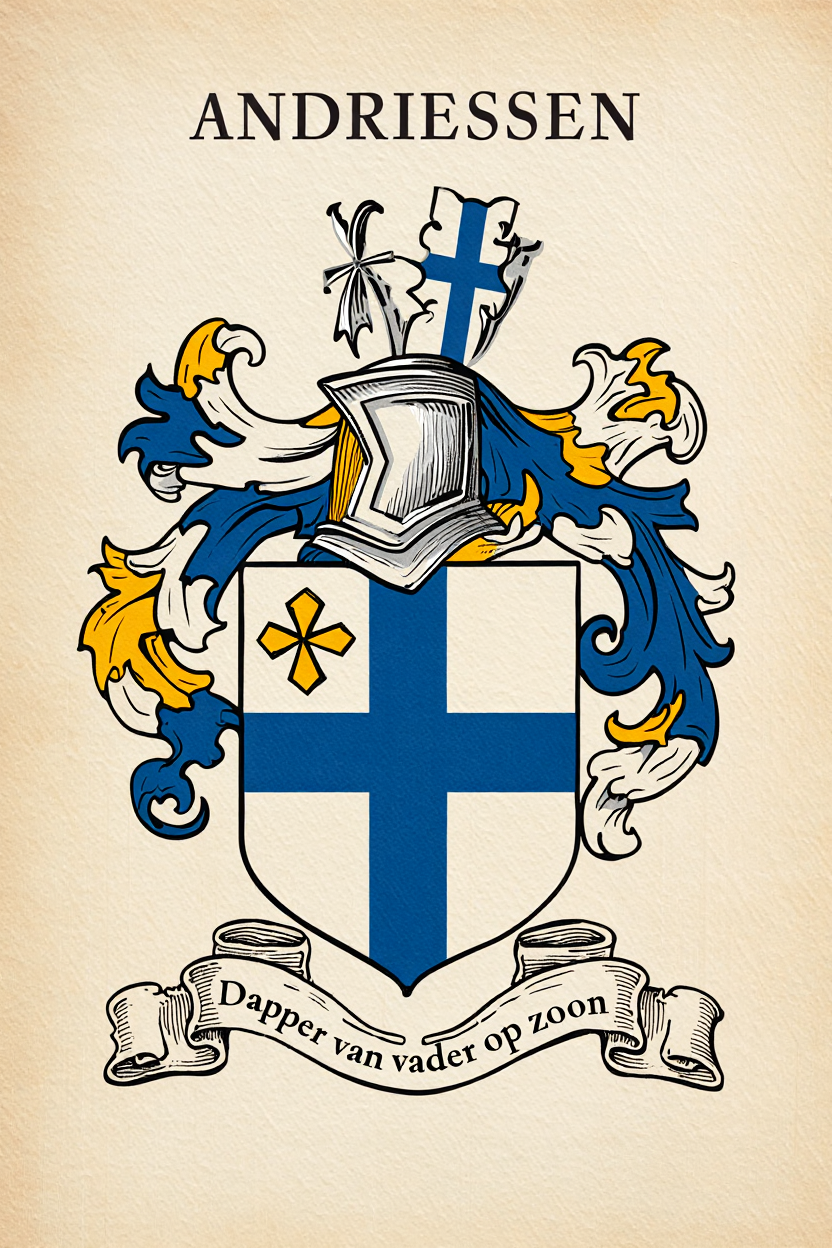 Familiewapen van de achternaam ANDRIESSEN (vergrendeld)