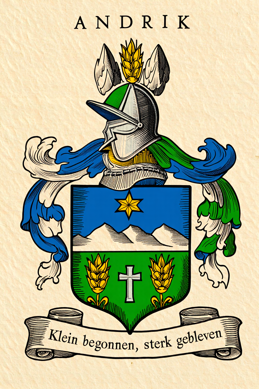 Familiewapen van de achternaam ANDRIK (vergrendeld)