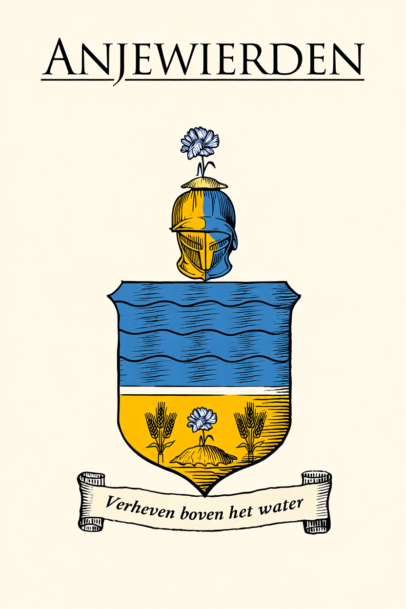 Familiewapen van de achternaam ANJEWIERDEN (vergrendeld)