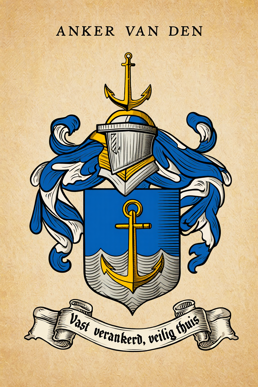 Familiewapen van de achternaam ANKER VAN DEN
