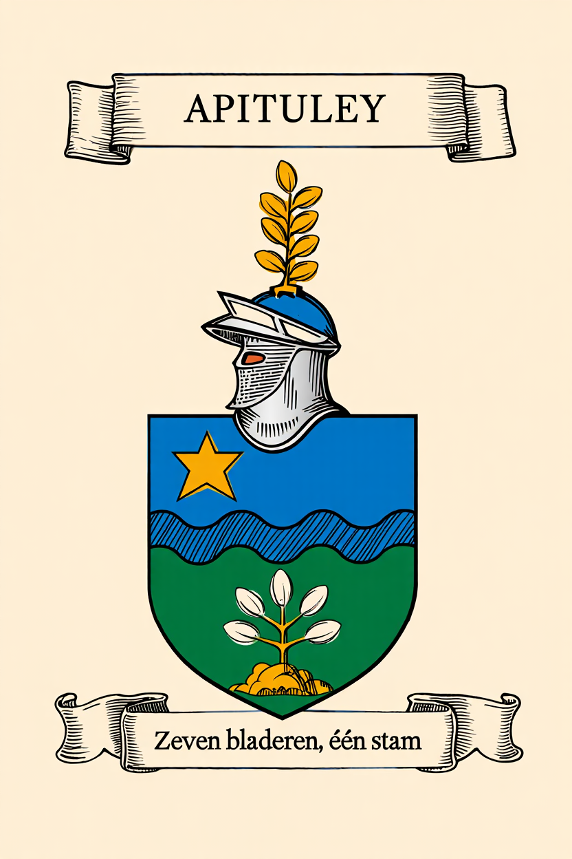 Familiewapen van de achternaam APITULEY (vergrendeld)