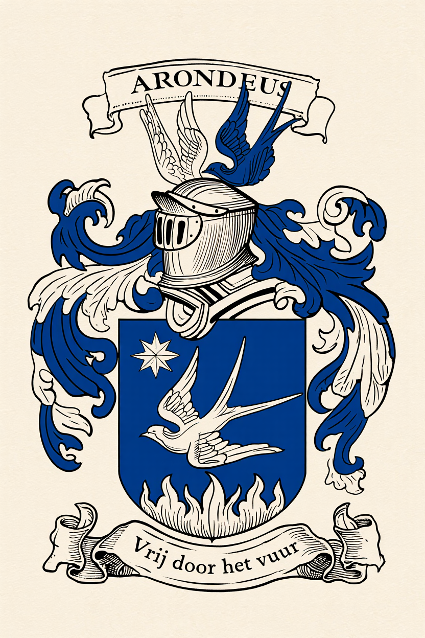 Familiewapen van de achternaam ARONDEUS (vergrendeld)