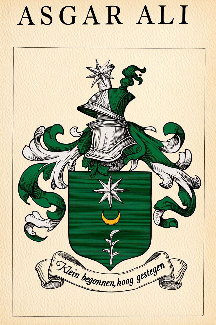 Familiewapen van de achternaam ASGAR ALI