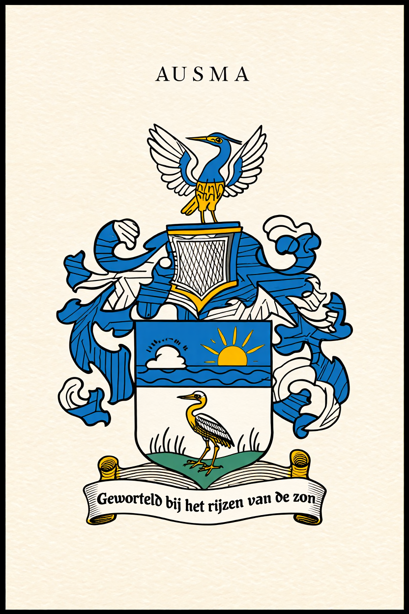 Familiewapen van de achternaam AUSMA (vergrendeld)