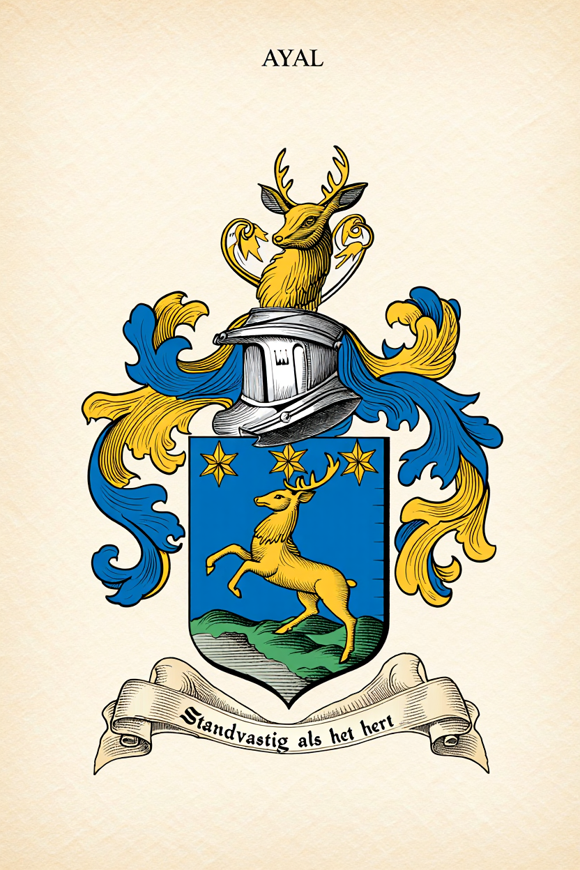Familiewapen van de achternaam AYAL (vergrendeld)
