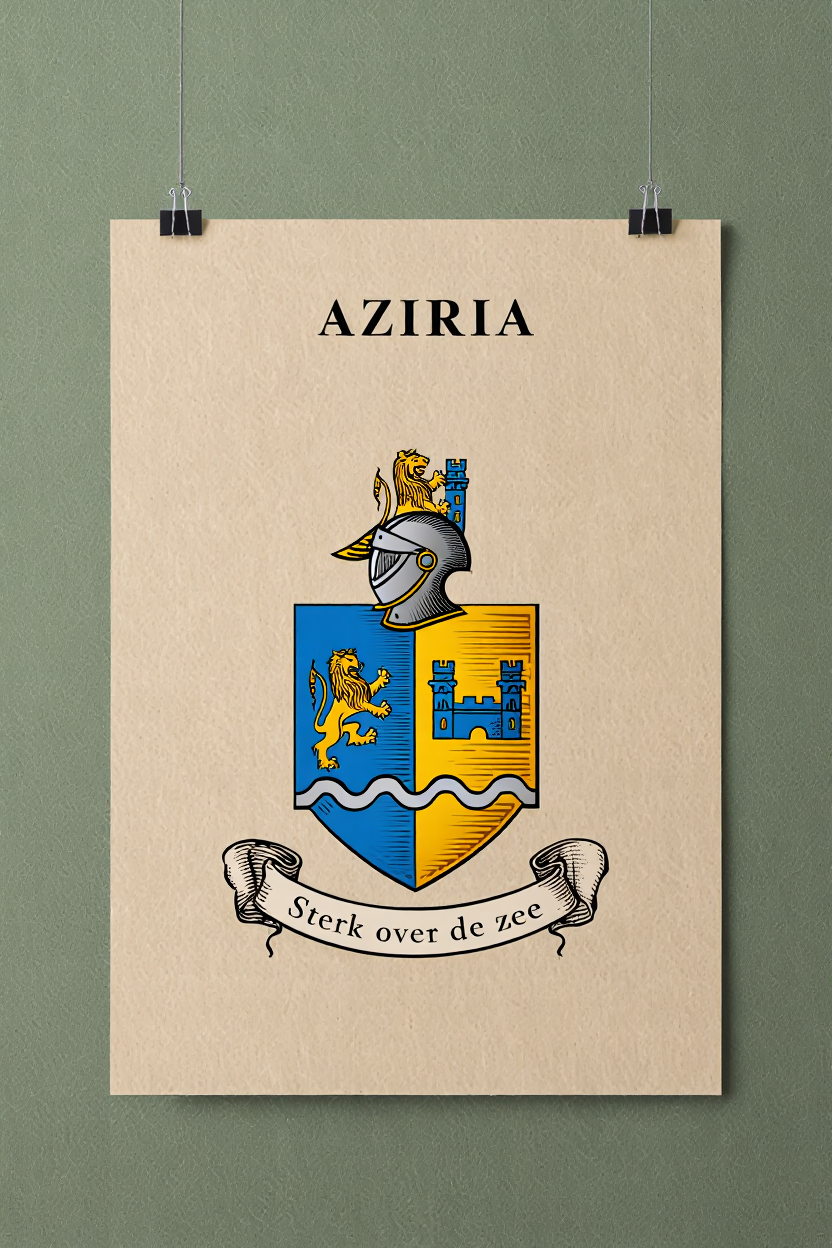 Familiewapen van de achternaam AZIRIA (vergrendeld)