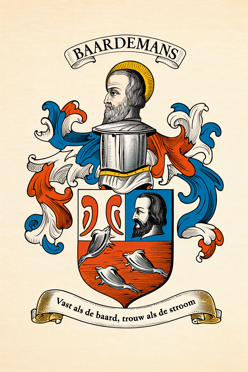 Familiewapen van de achternaam BAARDEMANS (vergrendeld)