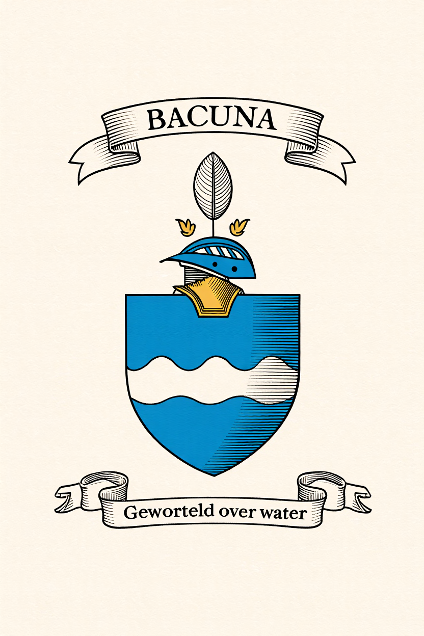 Familiewapen van de achternaam BACUNA (vergrendeld)