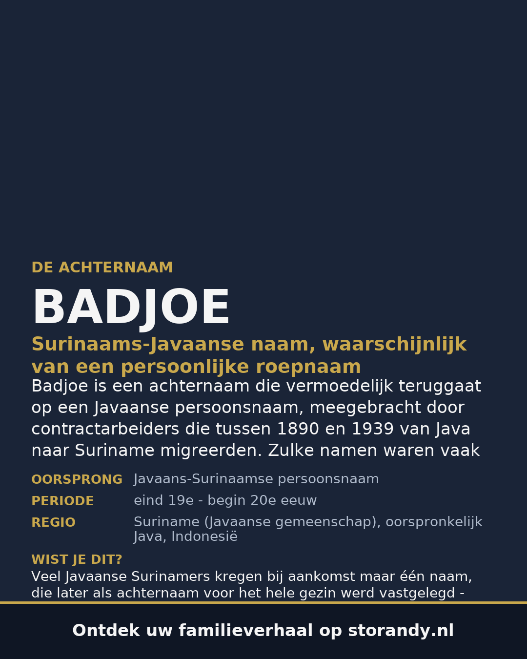 Familiewapen van de achternaam BADJOE