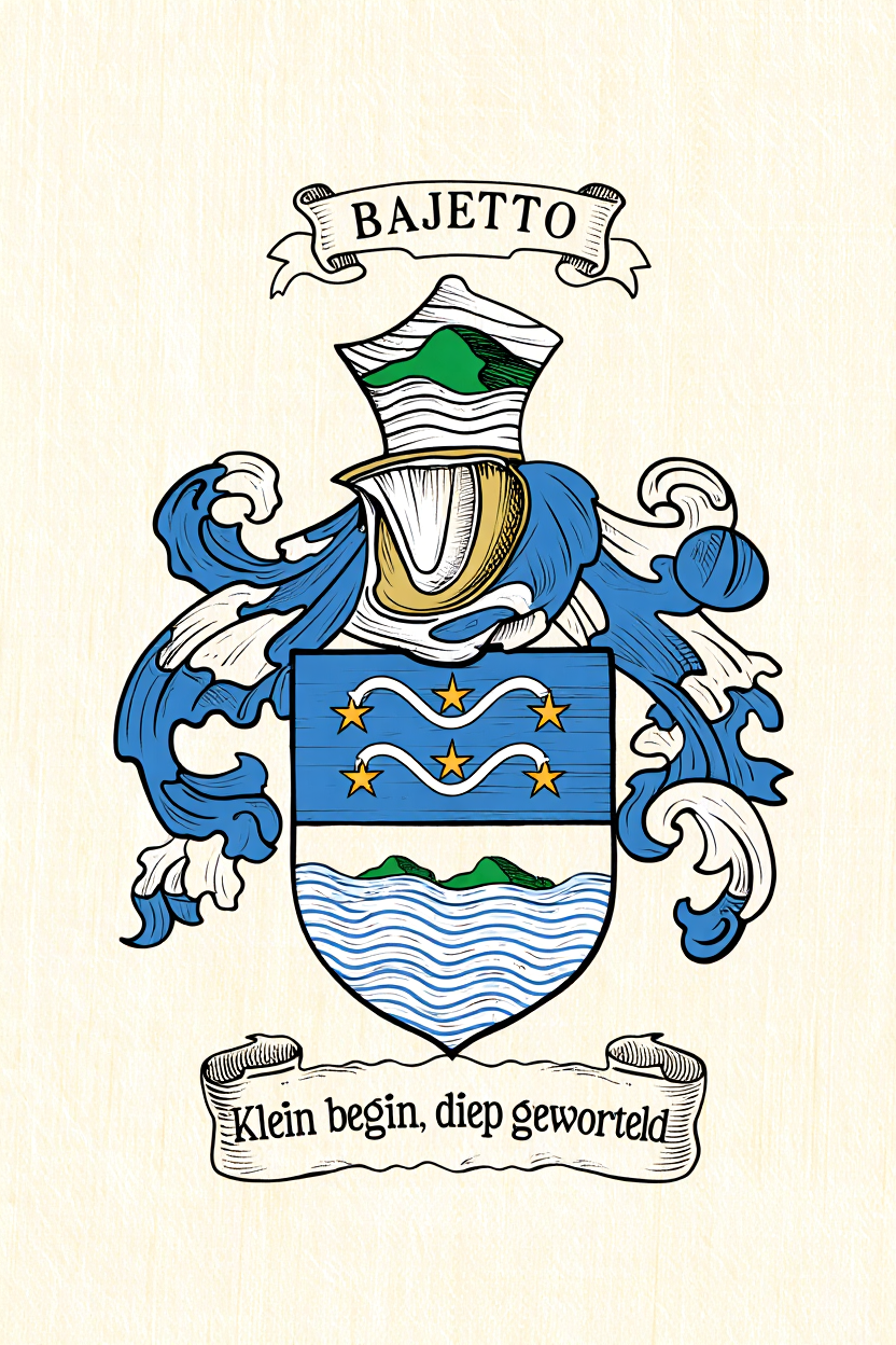 Familiewapen van de achternaam BAJETTO (vergrendeld)