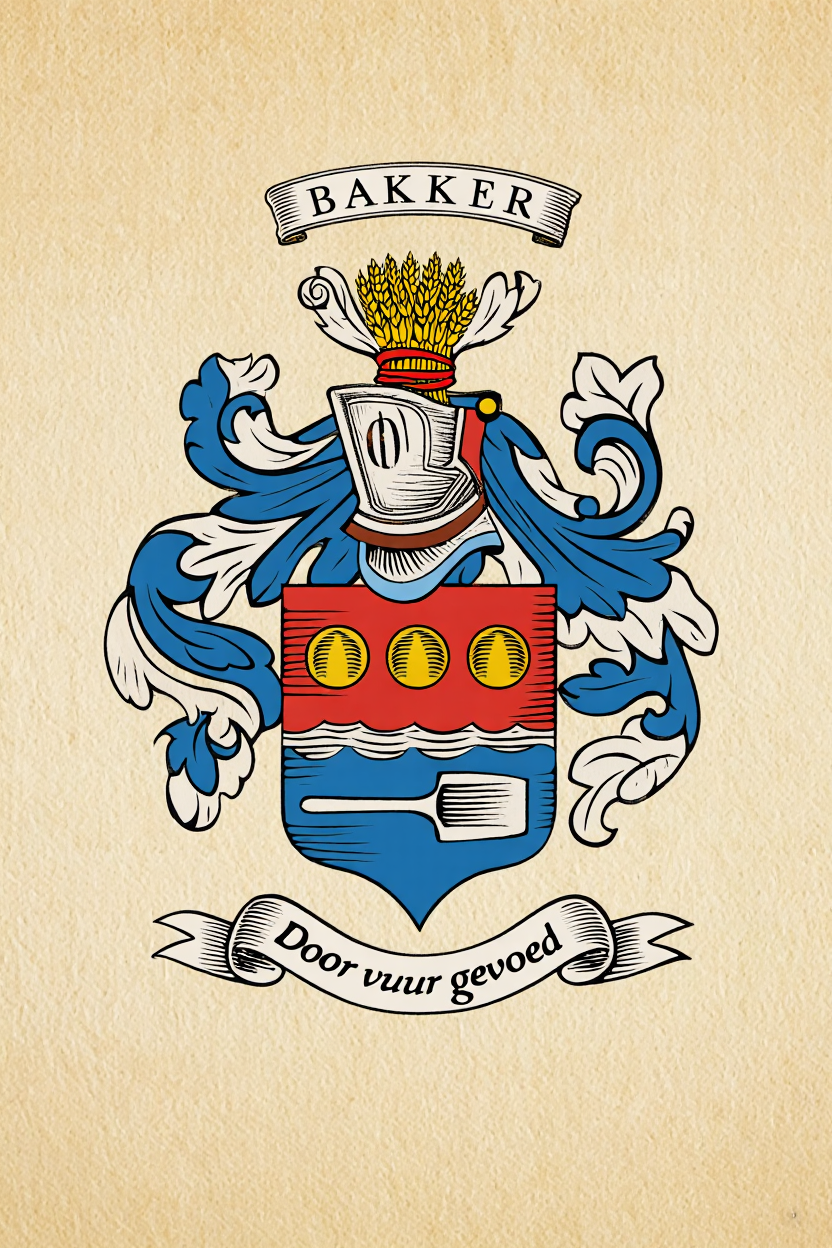 Familiewapen van de achternaam BAKKER