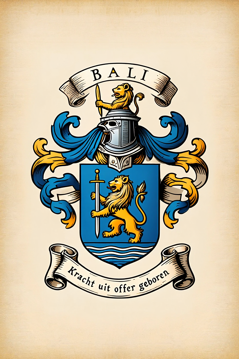 Familiewapen van de achternaam BALI (vergrendeld)