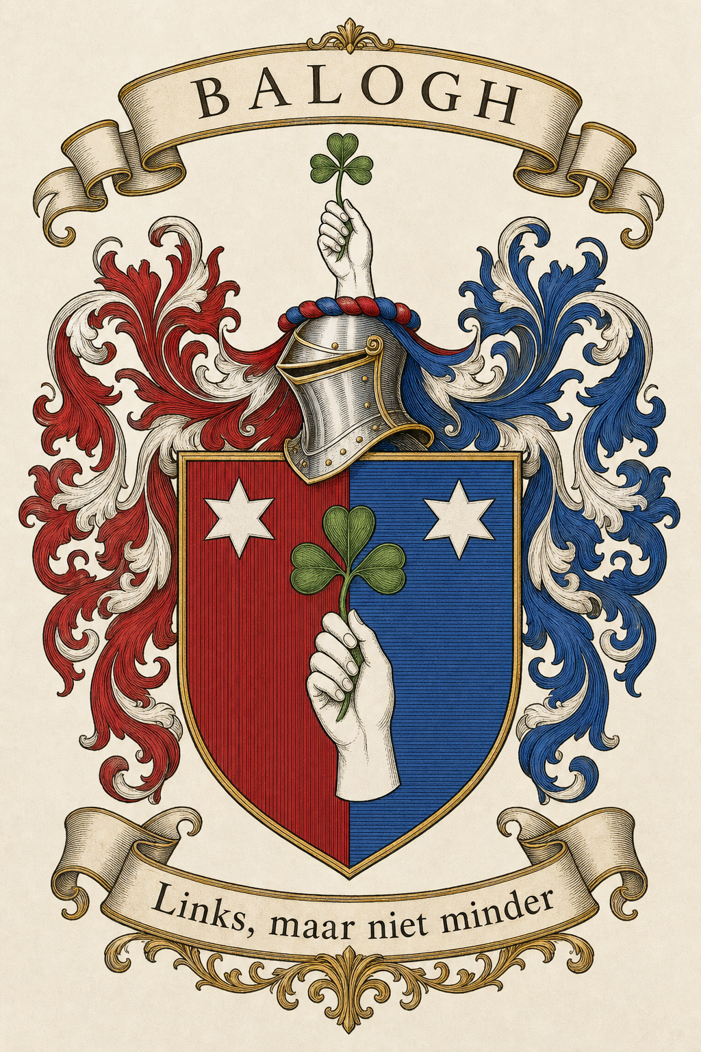Familiewapen van de achternaam BALOGH (vergrendeld)