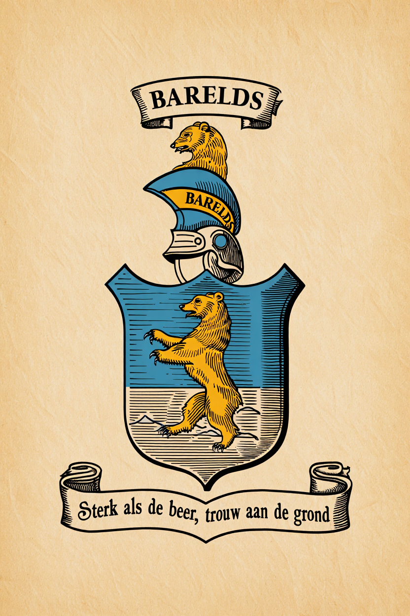 Familiewapen van de achternaam BARELDS (vergrendeld)