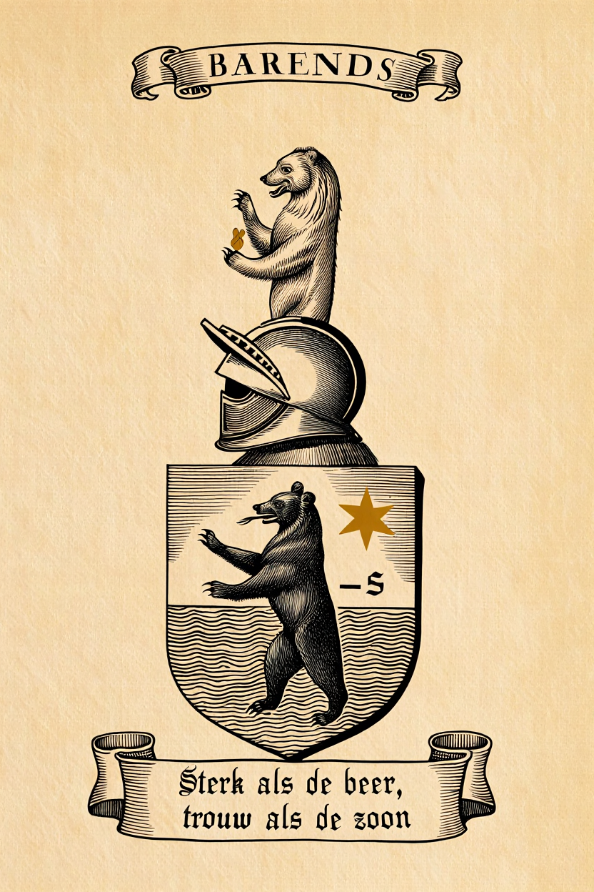 Familiewapen van de achternaam BARENDS (vergrendeld)