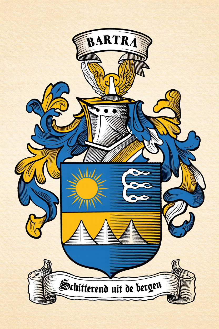 Familiewapen van de achternaam BARTRA (vergrendeld)