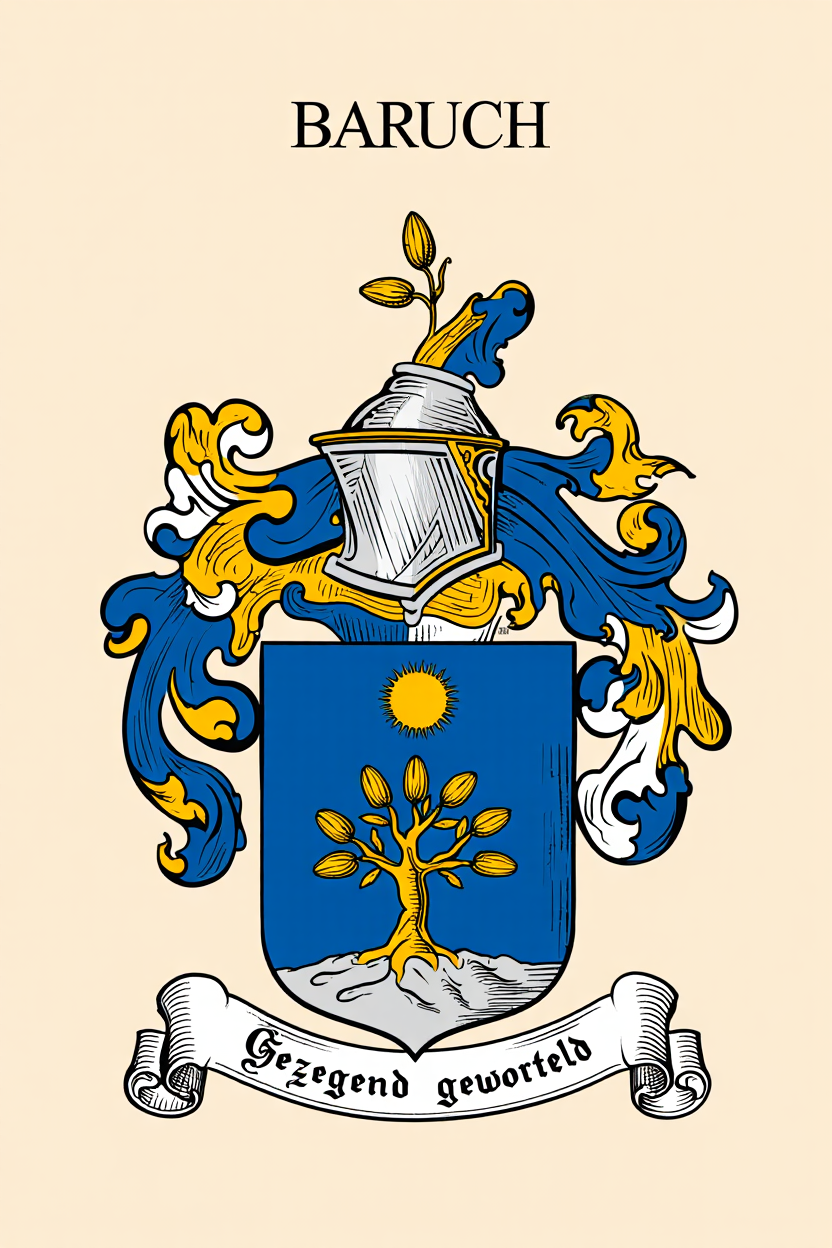 Familiewapen van de achternaam BARUCH (vergrendeld)