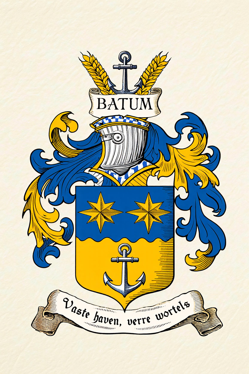 Familiewapen van de achternaam BATUM (vergrendeld)
