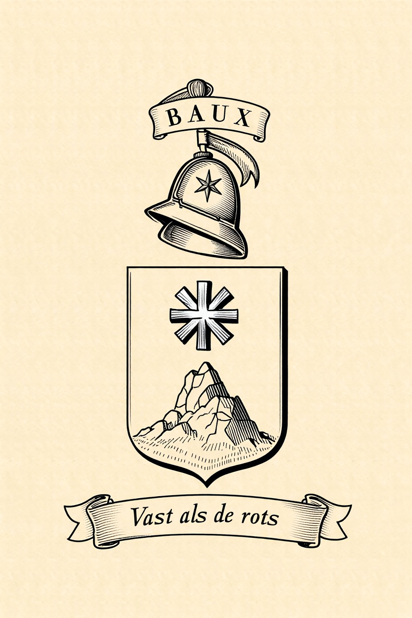 Familiewapen van de achternaam BAUX (vergrendeld)