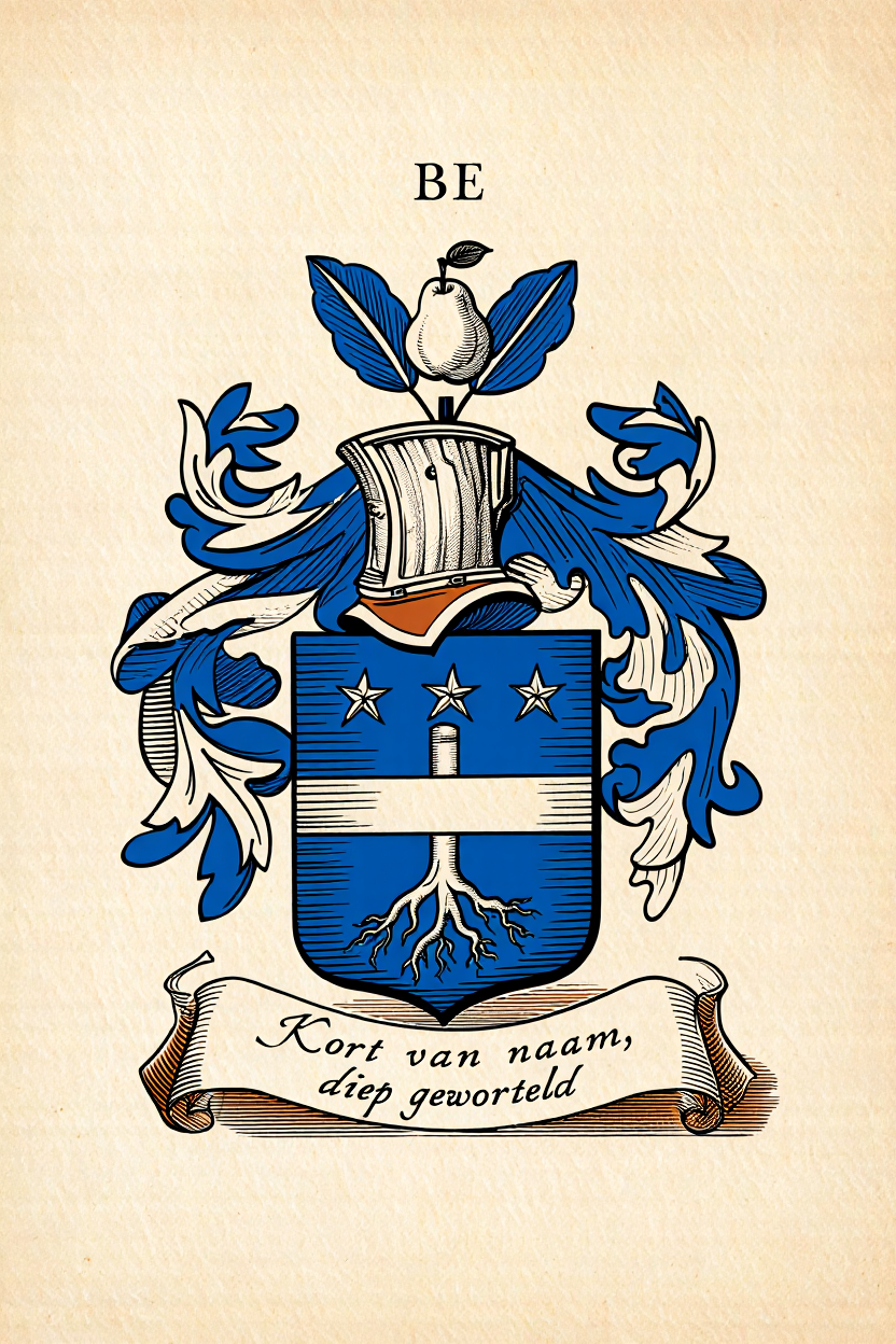 Familiewapen van de achternaam BE (vergrendeld)