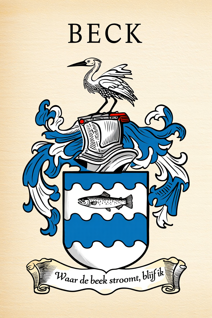 Familiewapen van de achternaam BECK (vergrendeld)
