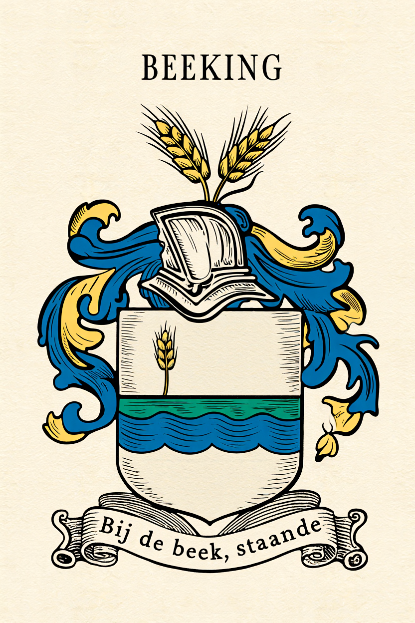 Familiewapen van de achternaam BEEKING (vergrendeld)