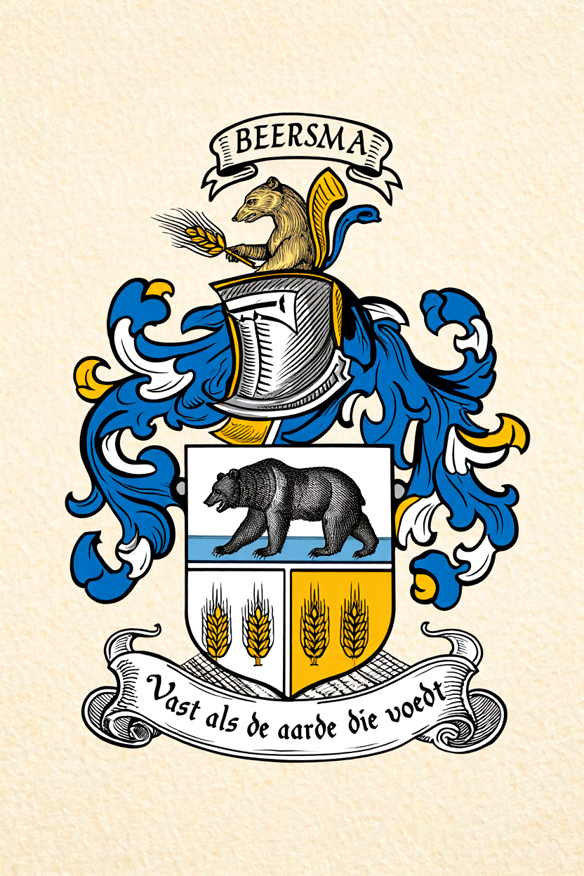Familiewapen van de achternaam BEERSMA (vergrendeld)