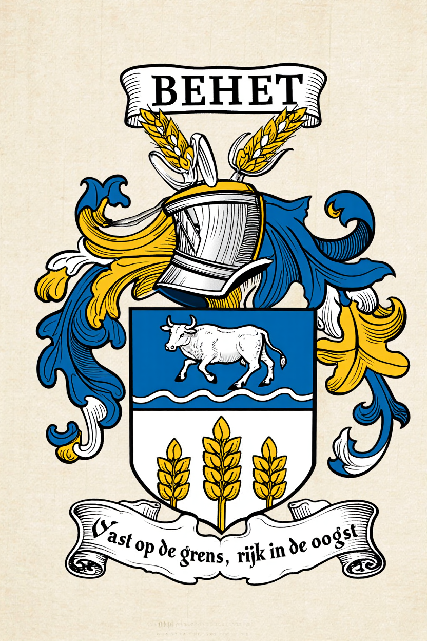 Familiewapen van de achternaam BEHET (vergrendeld)